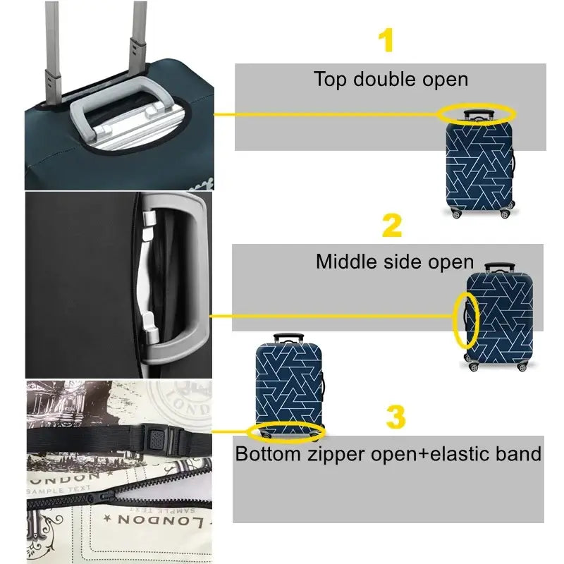 World Map Elastic Luggage Cover (18–32″) (different designs available) - SS