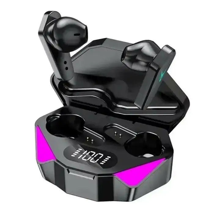 X15 TWS Bluetooth Wireless Gaming Earphones with 65ms Low Latency and Built-in Microphone - Black