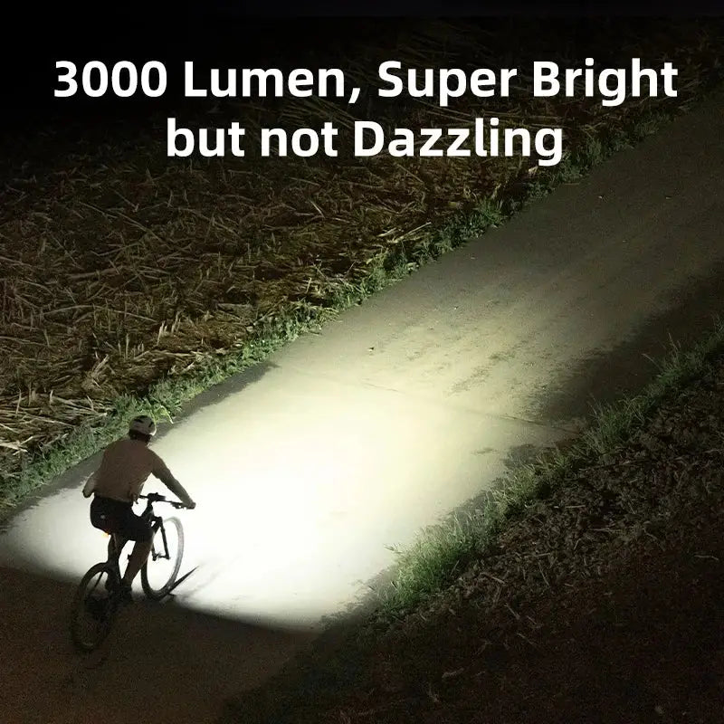XOSS 3000Lm Bike Headlight XL3000 Headlight Super Bright Flashlight Waterproof TypeC Rechargeable 9000mAh Bicycle Front