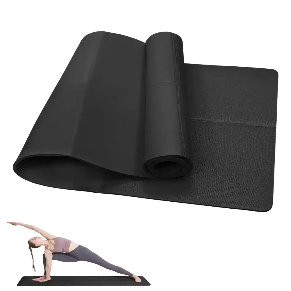 Yoga Mat Pilates Fitness Mat – 3/4/6mm (6 colours available) - Black / 3mm - SS
