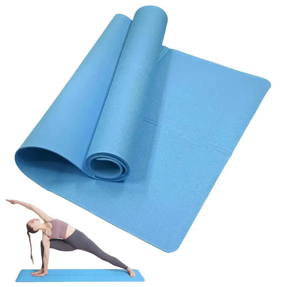 Yoga Mat Pilates Fitness Mat – 3/4/6mm (6 colours available) - Blue / 3mm - SS