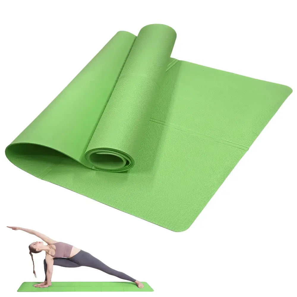 Yoga Mat Pilates Fitness Mat – 3/4/6mm (6 colours available) - Green / 3mm - SS