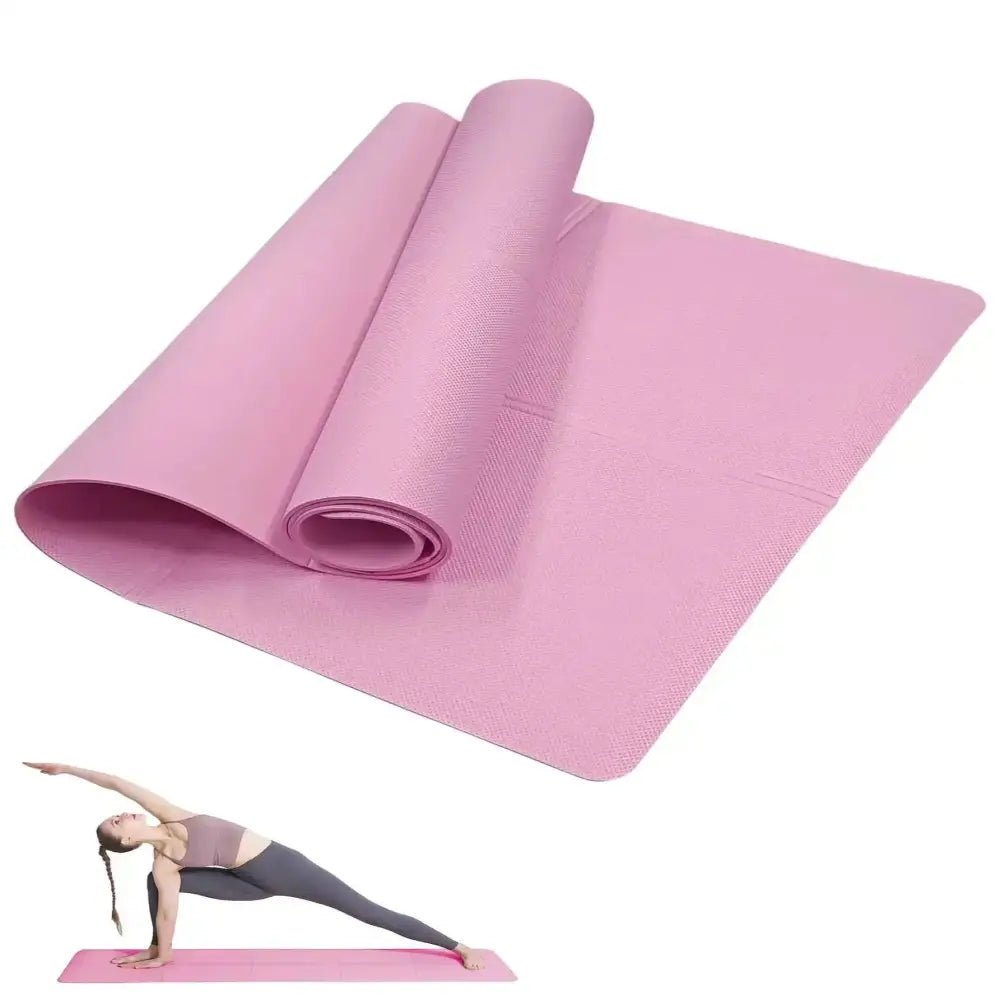 Yoga Mat Pilates Fitness Mat – 3/4/6mm (6 colours available) - Pink / 3mm - SS