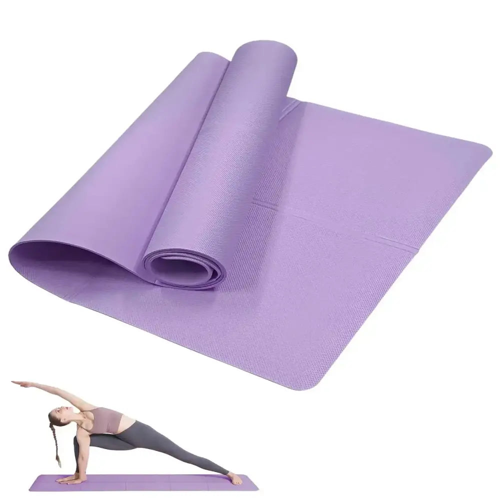 Yoga Mat Pilates Fitness Mat – 3/4/6mm (6 colours available) - Purple / 3mm - SS