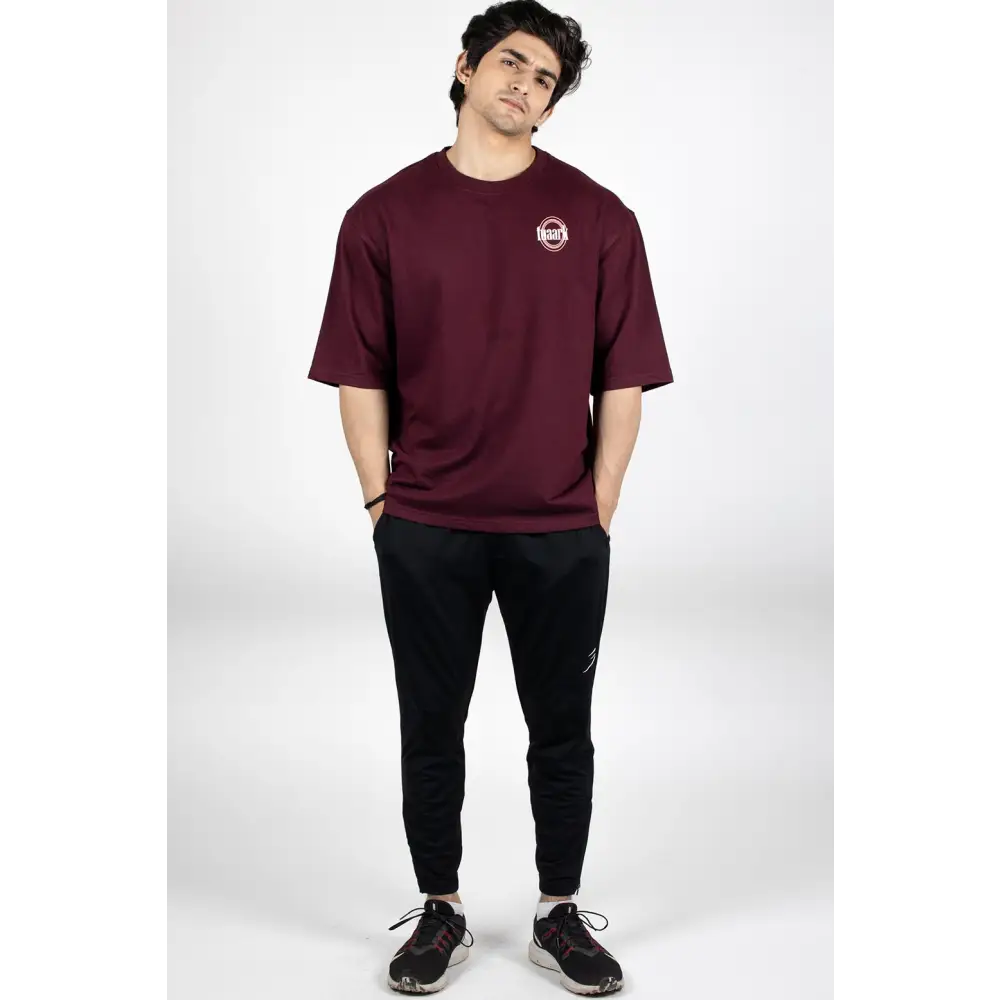 Zodiac Oversized T-shirt Maroon