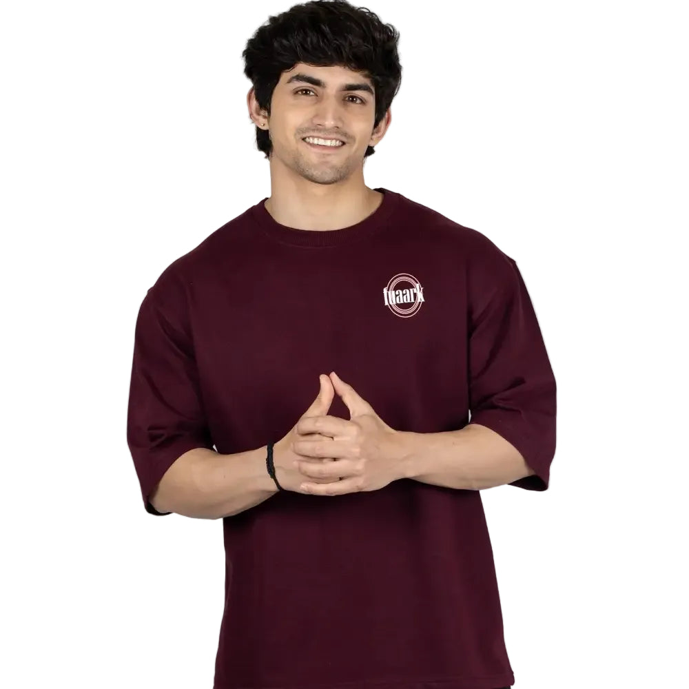 Zodiac Oversized T-shirt Maroon