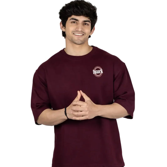 Zodiac Oversized T-shirt Maroon