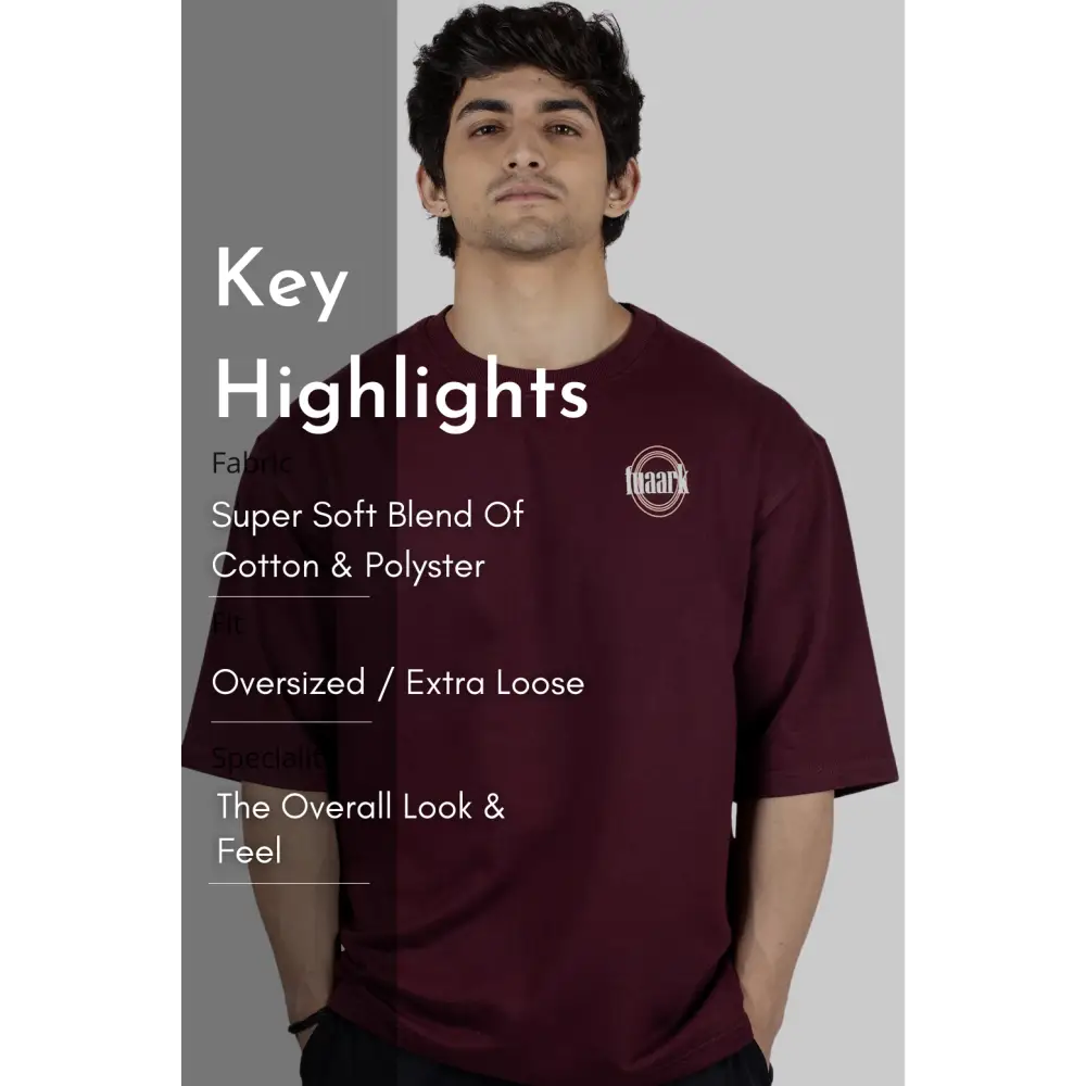 Zodiac Oversized T-shirt Maroon