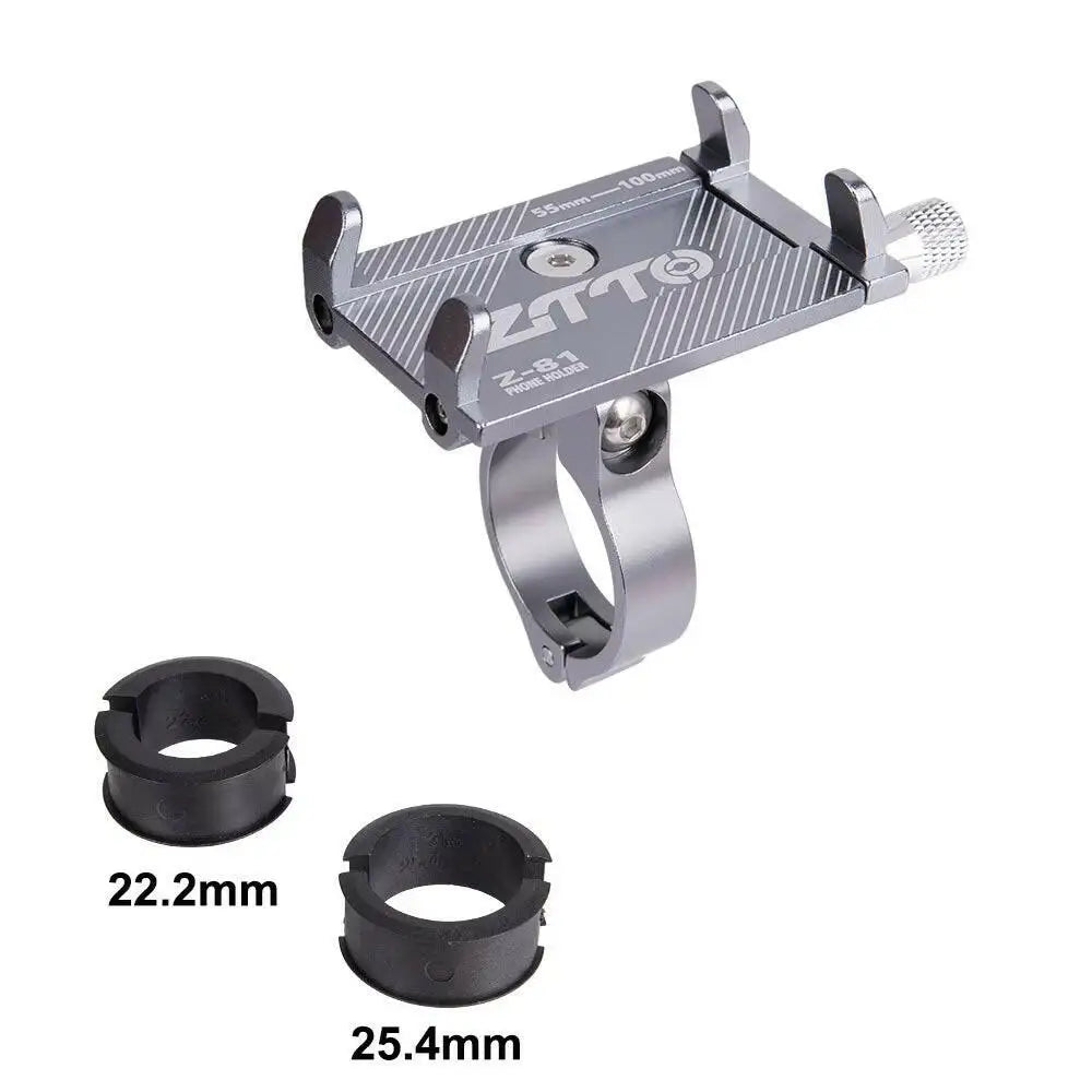 ZTTO Universal Bicycle Phone Holder - Durable Metal Mount for MTB Road Bike and Motorcycle Compatible with Mobile