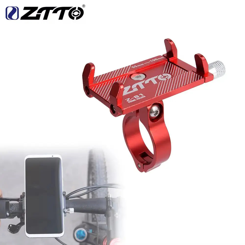 ZTTO Universal Bicycle Phone Holder - Durable Metal Mount for MTB Road Bike and Motorcycle Compatible with Mobile
