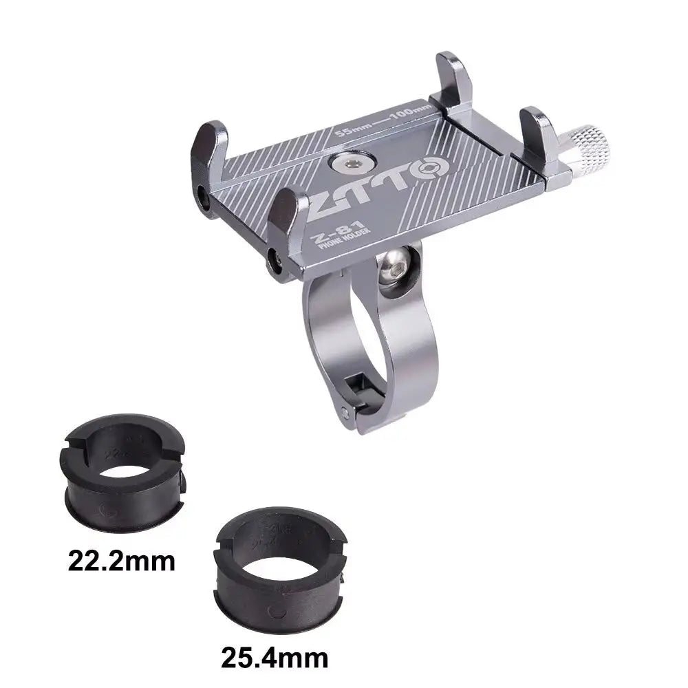 ZTTO Universal Bicycle Phone Holder - Durable Metal Mount for MTB Road Bike and Motorcycle Compatible with Mobile